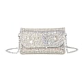 Miniatyrbillede 1 af 5: Glitter Aften Clutch Taske til Kvinder Kæde Skuldertaske Bryllupsfest Håndtaske Silver