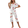 Pikkukuva 4 / 5: Naisten pyjama, lyhythihainen T-paita ja pitkät pyjamahousut variety XL