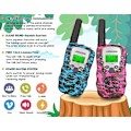 Miniatyrbilde 3 av 5: Walkie Talkies for Barn, 3 KM Lang rekkevidde Walkie Talky Radio Lekegave for Gutter og Jenter 3-pakning