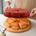 Silikon Triangel Kakform Set, Non-Stick 8-Håls Bakplåt för Muffins & Cupcakes Red