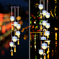 Miniatyrbild 4 av 5: Led solcells vindspel utomhus, färgförändrande kristall uggla vindspel