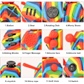 Miniatyrbilde 3 av 5: Kube Fidget-leker Sensorisk leke for stress- og angstlindring 12 Pg
