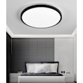 Miniatyrbillede 3 af 3: Ultra-tynd LED loftslampe med indirekte baggrundsbelysning, integreret 24W LED-plade, Ø27cm loftslampe