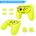 Miniatyrbild 4 av 8: Grepp som är kompatibla med Nintendo Switch för Joy Con & OLED-modell för Joycon Yellow
