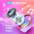 Miniatyrbild 5 av 7: Karaokemaskin med 2 mikrofoner, för flickor 3-15 år, leksaker, mikrofonleksaker för flickor, födelsedagspresenter Purple