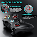 Miniatyrbilde 3 av 5: Trådløs Spillkontroll for Windows 7 8 10 11 PC/PS3/Android/Switch Deck, Dobbel-Vibrasjons Gamepad Joystick Dataspillkontroll (svart) black