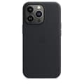 Silikonskal för iPhone 13 Pro Läderfodral med Magsafe {AZC} Midnight Black