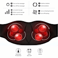 Miniatyrbillede 2 af 5: Nakkemassager, dybdegående 3D-æltning, bærbar, med varme, Shiatsu-massager til nakke, ryg, skulder, fod og ben, hjem og bil (sort)