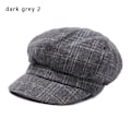 Pikkukuva 1 / 10: Kahdeksankulmainen lippalakki Maalarinlakit Naisten Baskerit TUMMANHARMAA dark gray 2
