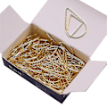 Miniatyrbillede 1 af 5: Metaldråbeformet papirclips (farve: guld)
