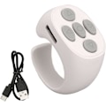 Miniatyrbild 5 av 5: Bluetooth-fjärrkontroll för sidvändning, trådlös rullfjärrkontroll, laddningsbar, ringdesign Bluetooth-fjärrkontroll White