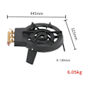 Miniatyrbilde 2 av 4: Bærbar gasskomfyr i støpejern for utendørs camping, universal gasskomfyr 3ft, 44,5*32,5*18,9cm, svart, 1 stk