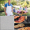 Miniatyrbillede 3 af 5: Grill Mesh Grill Tilbehør Non-stick BBQ Mesh Måtte 40x30cm