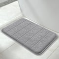 Miniatyrbillede 1 af 6: Memory Foam Bademåtte, 61 x 43 cm, behagelig, blød, superabsorberende, maskinvaskbar, skridsikker, tyk, nem at tørre, grå