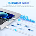 Miniatyrbillede 2 af 7: iPhone Oplader Lightning Kabel, 2 Pak Apple MFi Certificeret USB iPhone Hurtig Opladningsledning