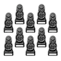 Miniatyrbillede 3 af 5: 10x Benstroppe Lårhøje Strømper Strømpeholder Bælte Metal Clips 12mm