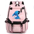 Large Capacity Travel Backpack with USB Charging - Trendy School Bag for Students with Laptop Compartment All Pink 2