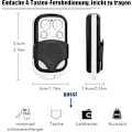 Miniatyrbilde 4 av 5: 433MHz Fix Code Clone garasjeportåpner fjernkontroll kompatibel med TORMATIC DORMA HS43-1E | HS43-2E Håndholdt sender 2 stk