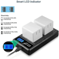 Miniatyrbilde 3 av 5: Dobbel batterilader for Arlo Pro-batteri Arlo Pro 2-batteri Arlo Go-batteri, LCD-batteriladeradapter