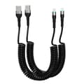 Spiral iPhone Laddningskabel 2-pack, Apple CarPlay & MFi-certifierad