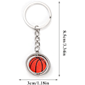 Miniatyrbillede 1 af 5: Basketball nøglering, metal roterende 3D sport nøglering, gave