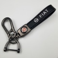 Miniatyrbild 1 av 5: Bil Läder Cykel Nyckelring Metallfinish | Kraftig Nyckelring | Nyckelring Och Krok Montering Silverdetaljer Silver Hardware Fiat