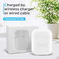 Miniatyrbilde 5 av 8: Ladingetui for trådløs lading kompatibel med Air Pods 1. og 2. generasjon, ladeutskifting med synkroniseringsknapp Bluetooth