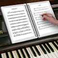 Pikkukuva 4 / 9: Musiikkikansio, 60 sivua, Musiikkikansio/pidike, sopii Letter A4:lle, Kirjoitettava ja irrotettava kuorokansio (musta)