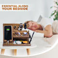 Miniatyrbillede 8 af 8: Træ Telefon Docking Station Aske Nøgleholder Stativ Ur Organizer