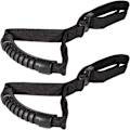 Miniatyrbilde 1 av 5: Auto Cane Grab Handle Justerbar Støttehåndtak Sikkerhetshåndtak Bærbar Kjøretøystøtte Grab Bar Nylon Grip Handle (Svart 2-pakning) black