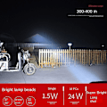Miniatyrbillede 2 af 5: 12v-80v Elcykel Forlygte Motorcykel Elcykel Cykel LED Forlygte Trehjulede Lampe 16 LED Cykel