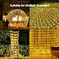 Miniatyrbillede 5 af 5: LED Julelysnet, 96 LED 1.5*1.5 m Udendørs Julelysnet