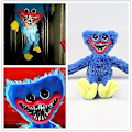 Miniatyrbillede 4 af 5: Plyslegetøj, Horrorspildukke til børns fødselsdag 15 tommer (huggy Wuggy blå)