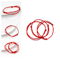 Miniatyrbilde 5 av 5: 10 stk Kvinner Menn Elskere Enkelt Rødt Snøre Armbånd Lykke Snøre Kabbalah for Beskyttelse Knyttet Amulett Armbånd Smykker Tro Tau Gaver