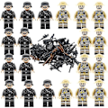 Miniatyrbild 1 av 5: 20 soldater + vapen minifigurer WW2 set, armévapen