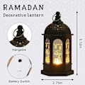 Miniatyrbild 2 av 7: 2 stycken Ramadan-lyktor Dekoration 5,2\" Höjd Retro Hängande lampa Eid Mubarak Flammlös