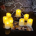 Miniatyrbillede 3 af 5: Genopladelige LED-varmelys med fjernbetjening, timer, varmt gult flimrende lys, dæmpbare elektriske flammefri lys