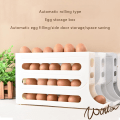 Miniatyrbillede 3 af 4: Rullende æggeholder - Fjerde lags bærbar æggedispenser til køkken- og bordpladeopbevaring, æggebeholder med stor kapacitet