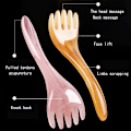 Miniatyrbilde 5 av 5: Harpiks Bivoks Hodemassasje Kam Massasj Gua Sha Stick Yellow