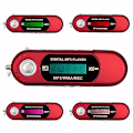 Pikkukuva 2 / 5: USB-MP3-soitin, kannettava musiikkisoitin, digitaalinen LCD-näyttö, 4 Gt tallennustilaa, FM-radio, monitoiminen MP3-musiikkisoitin, USB-tikku K1kf, punainen - WELLNGS