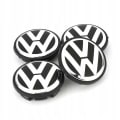 Miniatyrbild 2 av 5: 4-pack - Volkswagen VW navkapslar / navkapslemblem - silver 65 mm
