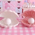 Miniatyrbilde 4 av 5: Seashell nattbordslampe Dekorlampe for soverom stue Hvit.