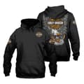 Herrhoodie, motorcykel, biker, Harley-Davidson, med dragsko, långärmad EE{AZC} E M