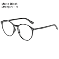 Miniatyrbillede 1 af 10: -1.0~-4.0 Myopi Briller Briller MATTE BLACK STYRKE 1.00 mat sort matte black Strength 1.00-Strength 1.00