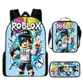 Roblox Tryckt Studentryggsäck 3-delat Set Stor Kapacitet med Pennfodral 12