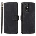 PU-läder plånboksfodral med RFID och stativ för Doro 8100 / 8200 med rem Black