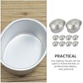 Miniatyrbillede 2 af 5: 10 stk Mini Oval Ægformet Aluminium Legering Metal Cheesecake Form Brødform Kagefad Pudding Gele Jar DIY Bageri
