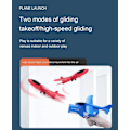 Miniatyrbild 4 av 4: 1 st Blå Förpackning Flygplansleksak Flygplansskumglidare Katapult, Pojkar Flickor Födelsedagspresent (Blå)