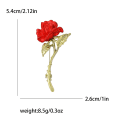 Miniatyrbillede 5 af 5: Rød rose broche