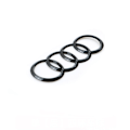 Miniatyrbillede 1 af 3: Blankt sort bilmærkelogo til Audi emblem 192mm